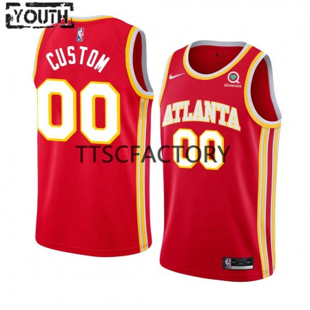 NBA Atlanta Hawks Trikot Personalisierung Nike 2022-23 Icon Edition Rot Swingman - Kinder